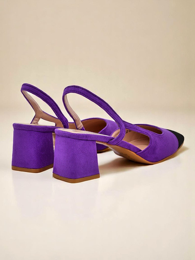 Royalfashion Damen Pumps mit niedrigem Absatz und dekorativer Spitze Eleganzo