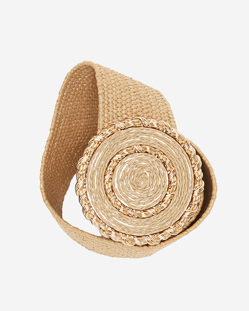 Жіночий коричневий плетений еластичний пояс - Аксесуари