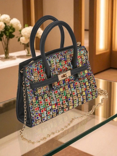 Royalfashion Damen Clutch Handtasche mit Zirkonia Seren Voux