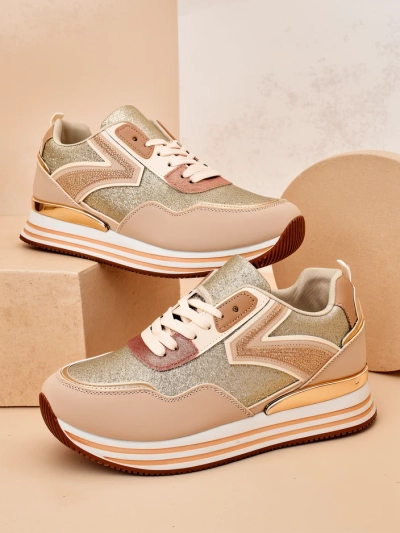 Royalfashion Damen Sneakers mit Glitzer Borovis