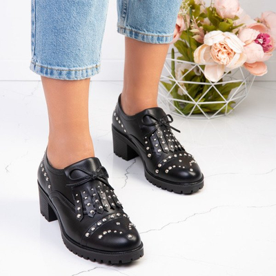 Schwarze niedrige Schuhe auf einem dicken Pfosten Colorado - Footwear