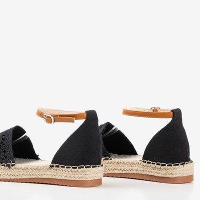 Schwarze Espadrilles mit durchbrochenem Asti-Obermaterial - Schuhe