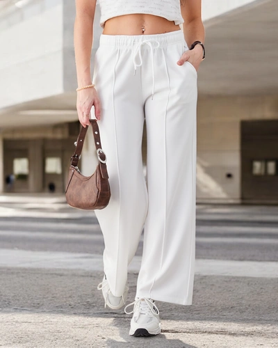 Royalfashion Weite Damenhose mit Falten