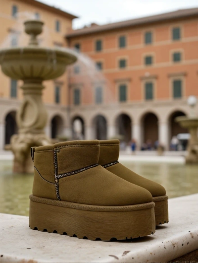 Royalfashion Kurzstiefel Damen Schneestiefel-Stil Wiebi
