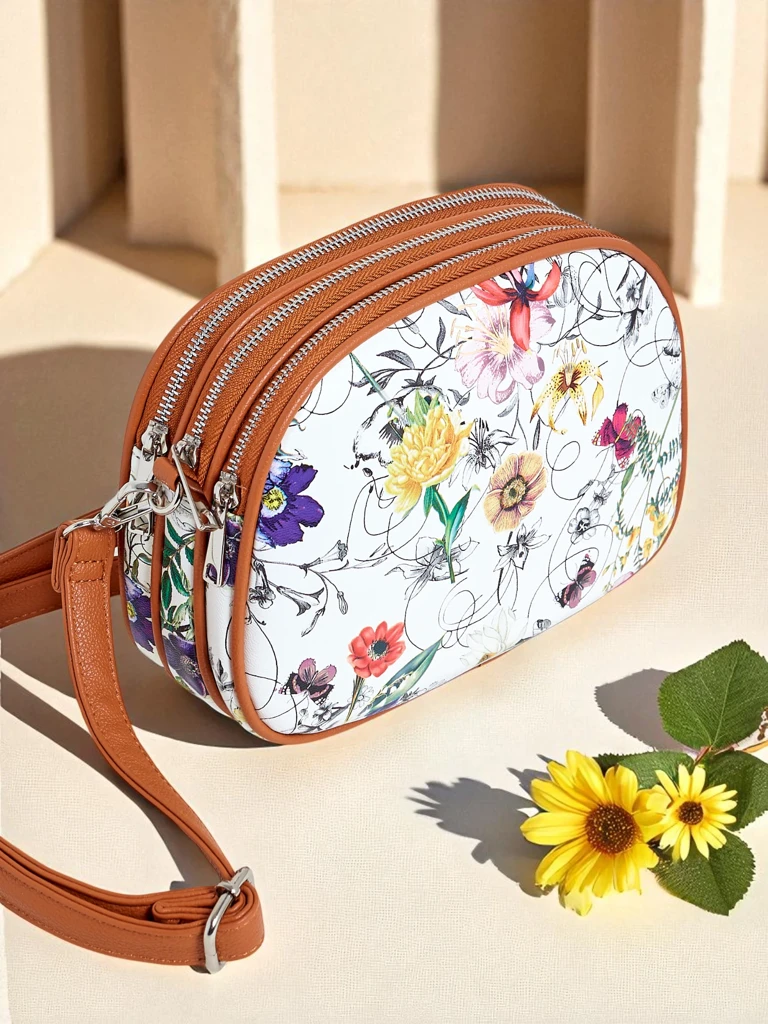 Royalfashion Kleine Damenhandtasche aus Öko-Leder Floriana