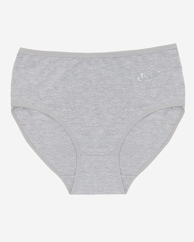 Grauer Damenslip, Slip PLUS SIZE- Unterwäsche