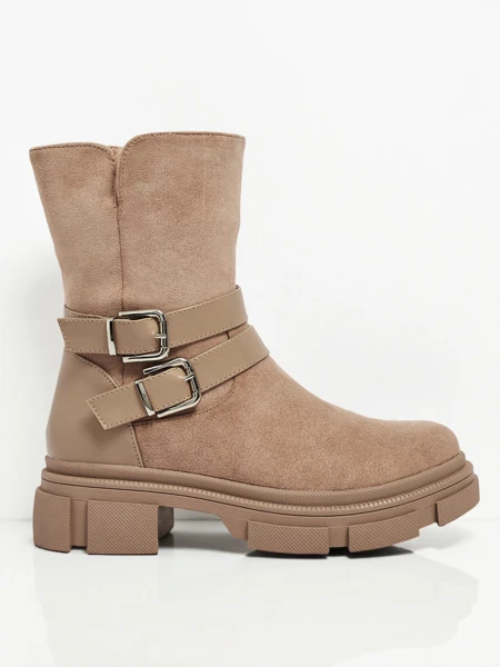 Höhere Damenstiefeletten aus Öko-Wildleder Callire