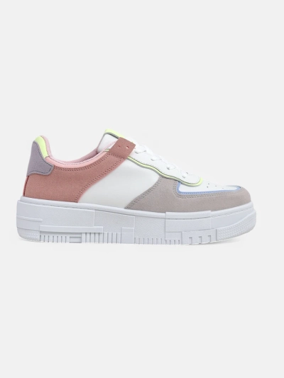 Damen-Sneakers Hypatia Pastello hellgrau Öko-Leder Frühling 4cm