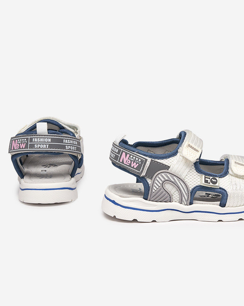 Білі дитячі босоніжки з нашивками Kiteks - Взуття