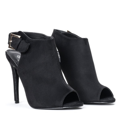 Schwarze Stiletto-Stiefel mit Cutouts Sava - Schuhe