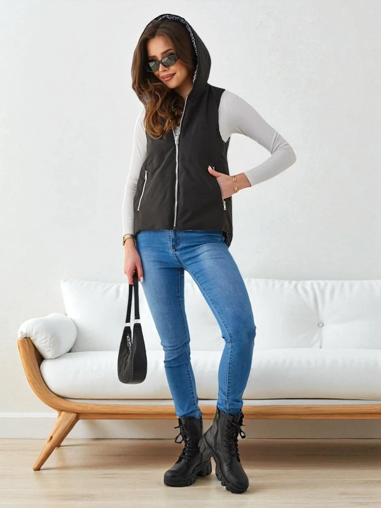 Royalfashion Langes gesteppte Damenweste