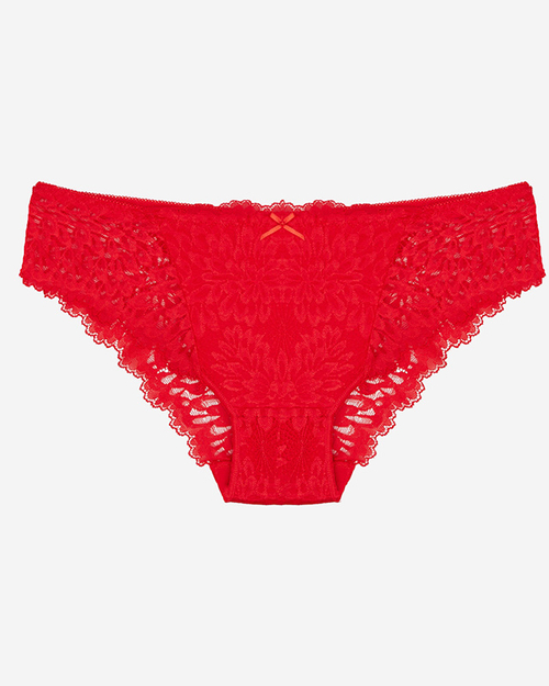 Червоні мереживні трусики