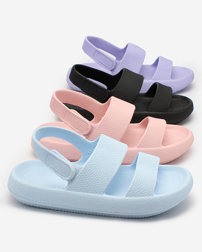 Royalfashion Hellrosa Kindersandalen mit Klettverschluss Flexi Steps