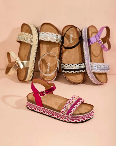 Royalfashion Damen bestickte Mussir-Sandalen