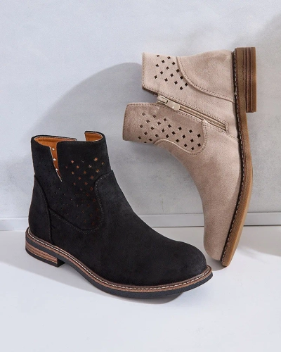 Royalfashion Hellbraune Damenstiefel Rito