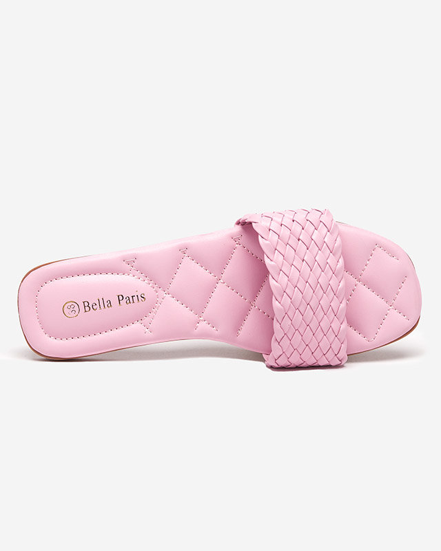 Lila Damenhausschuhe mit geflochtenem Streifen Cocota - Schuhe