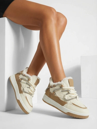 Sneakers Damen Aurora Beige Leder Bequem für den Alltag