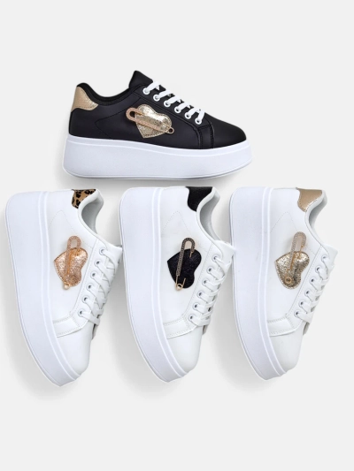 Royalfashion Damen Plattform-Sport Sneakers Lovig