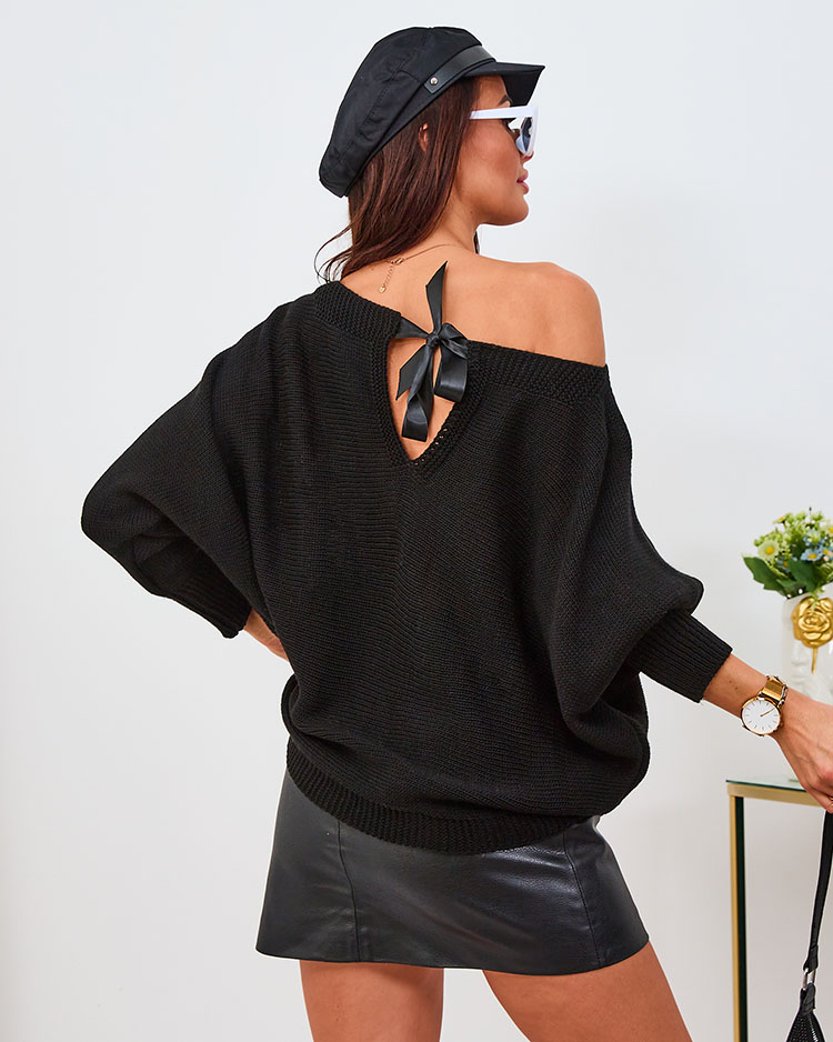 Royalfashion Schwarz Damenpullover