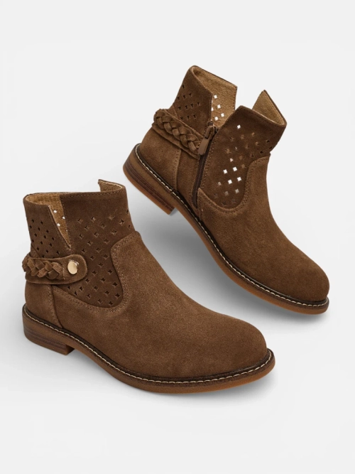 Ажурні ботильйони жіночі зі шкіри натуральної Unimi