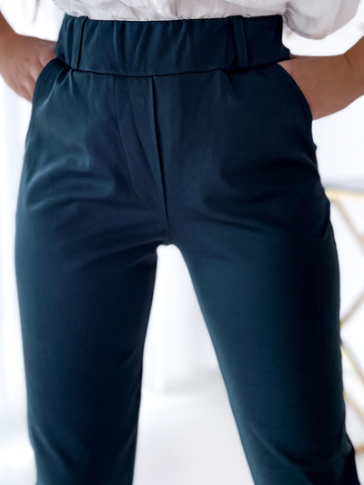Royalfashion Damen Treggings Hose in dunkelgrün