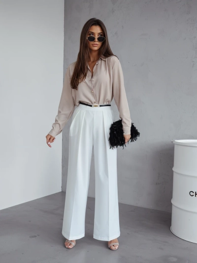 Royalfashion Weite Damenhose mit Bügelfalte