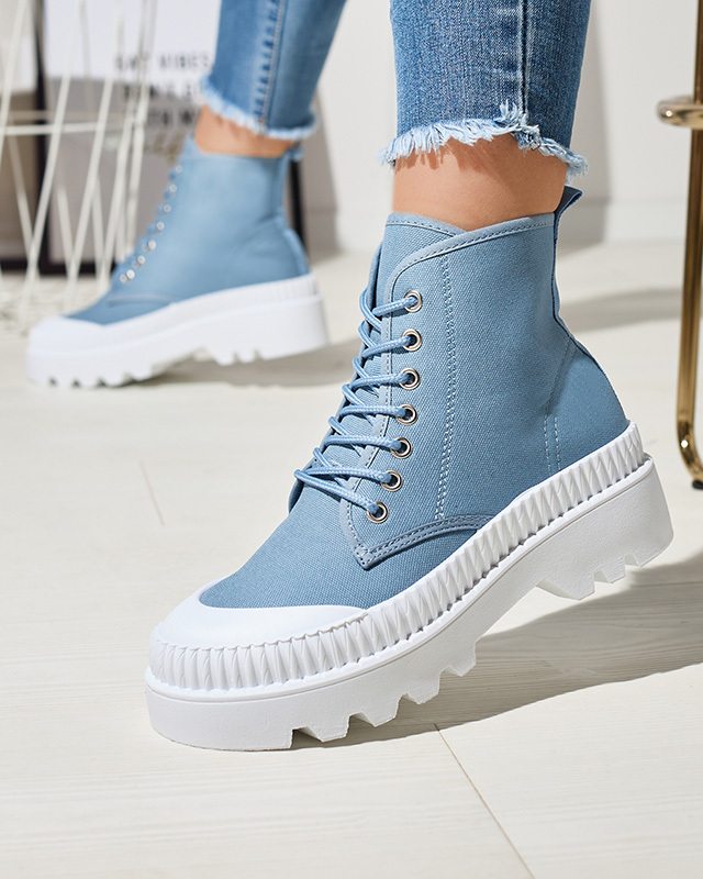 OUTLET Blau Damen hohe Sportschuhe a'la Sneakers Serewa Schuhe