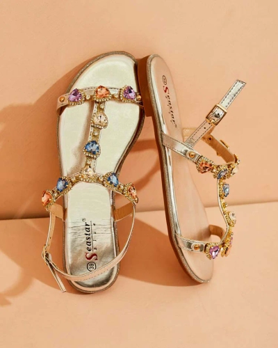 Royalfashion Damen Selina Zirkonia Sandalen