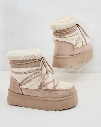 Royalfashion Damen-Schneestiefel zum Schnüren Evonie