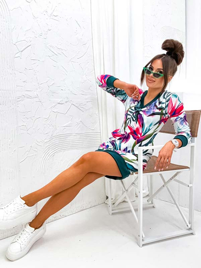 Royalfashion Damen Minikleid mit originellem Muster