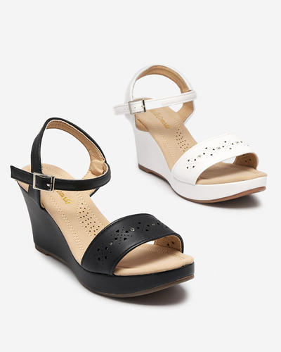 OUTLET Schwarze Keilsandalen für Damen Bellomia - Schuhe