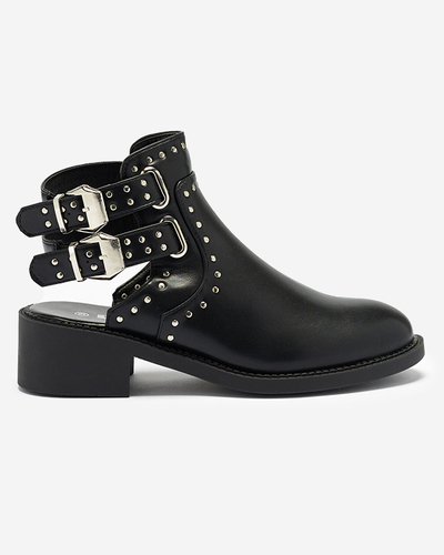 Schwarze Damenstiefel mit Ausschnitten Dlagona- Footwear