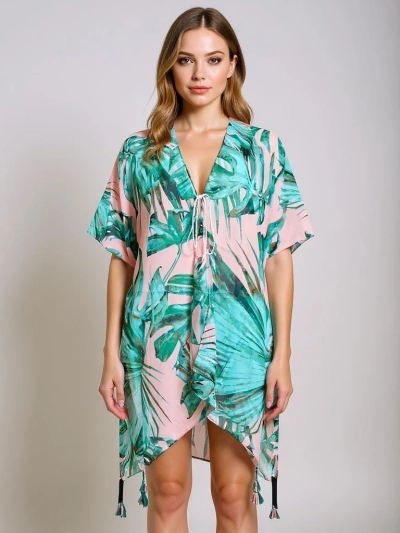 Pareo Cleandra - Multicolor Strandkleid Royalfashion, V-Ausschnitt