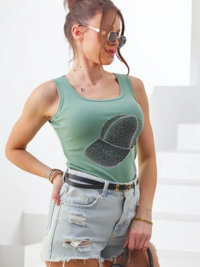 Royalfashion Baumwoll-Frauen-Top mit Kappe