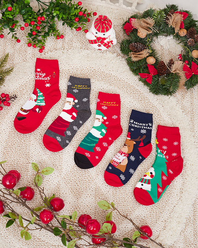 Royalfashion Damen-Weihnachtssockenset 5er-Pack