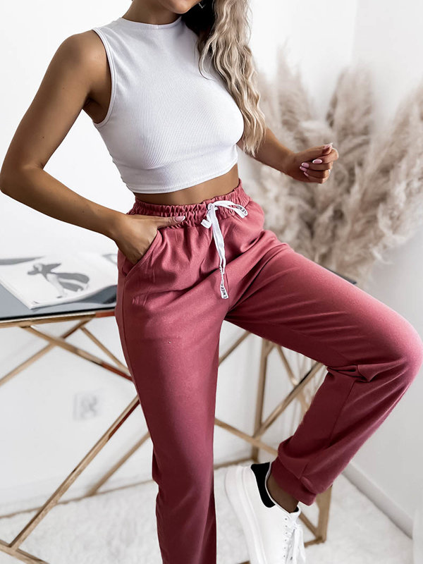 Royalfashion Dunkelrosa Damen-Trainingsanzüge PLUS SIZE