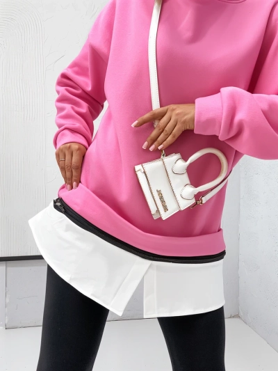 Royalfashion Baumwoll Damen Sweatshirt mit abnehmbarem unteren Teil