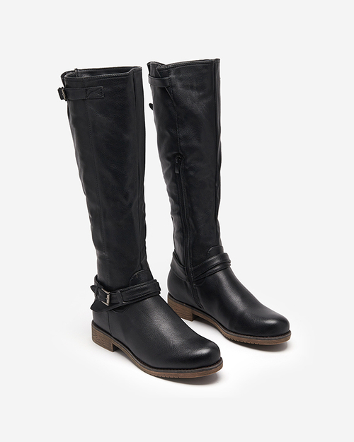 Жіночі чорні утеплені чоботи Radolia - Взуття