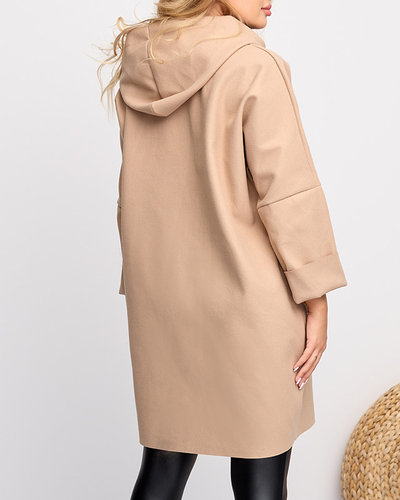 Beige Manteljacke für zeitlose Damen - Kleidung