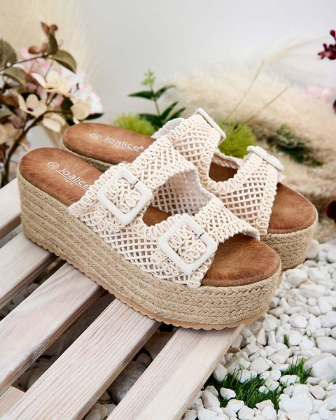 Royalfashion Damen Olcana Plateau-Flip-Flops