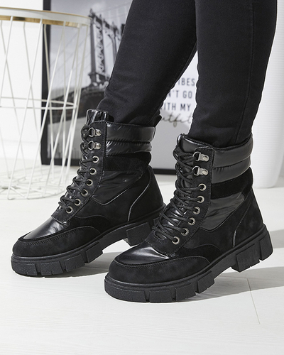 Schwarzer isolierter Damenstiefel Kasemi- Footwear