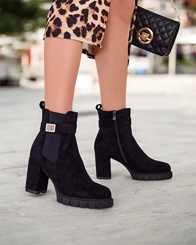 Royalfashion Damen Blockabsatz-Stiefeletten Effo