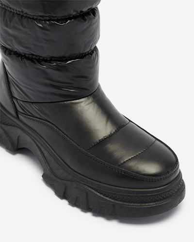 Dessi Schwarze gesteppte Schneestiefel für Damen - Schuhe