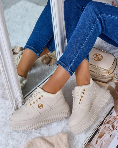 Royalfashion Warme Damen-Sneakers mit Fell Rozit