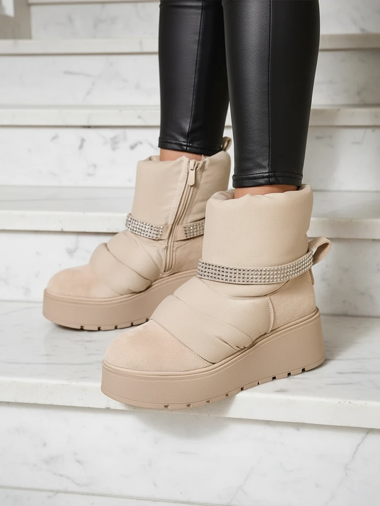 Royalfashion Damen Keilabsatz Schneestiefel Renosi