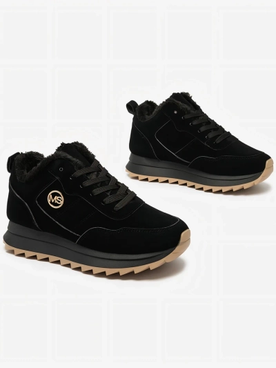 Royalfashion Schwarz isolierte Sportschuhe für Frauen Lahho