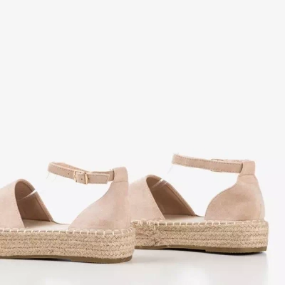 OUTLET Beige Damen-Espadrilles auf der Maritel-Plattform - Schuhe