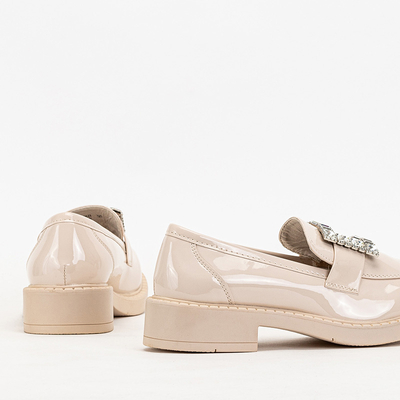 Beige Damenschuhe mit Larri-Kristallen - Schuhe