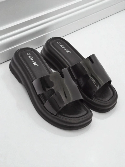 Royalfashion Damen Pantoletten mit dicker Sohle Nova Gloss