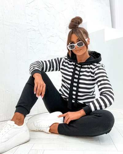 Royalfashion Damen-Set aus gestreifter Baumwolle